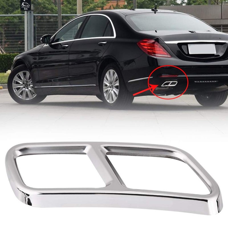 Gorgeri for w222 tip Gorgeri 1 Pair of Rear Pipe Cover Trim, Stainless Steel Car Pipe Trims for Replacement for Replacement for Benz S R Class W222 W251 2010-2017 - Image 2